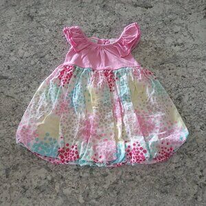 Koala Baby Pink Top Multi Color Dots Bubble Skirt Dress Size 9 Months